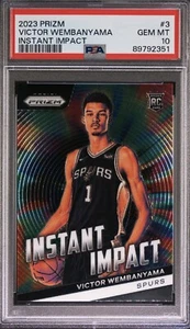 PSA 10 Victor Wembanyama Rookie 2023 Prizm Instant Impact RC SSP Speroni - Foto 1 di 2