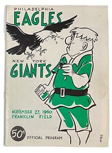 Vintage 1960 Philadelphia Eagles vs New York Giants NFL Football Program Early