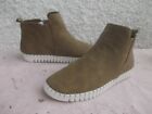 Lr Khaki Green Faux Suede Pull On Ankle Boots-sz 8 Vgc