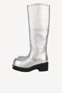 MM6 Maison Margiela Damen Schuhe Stiefel Gr. 37 Silber Damenstiefel Boots - Bild 1 von 5