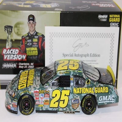 CASEY MEARS 2007 AUTOGRAPHED #25 COKE 600 1ST CUP WIN NAT GUARD CHEVY /504 MADE! - Image 1 of 4