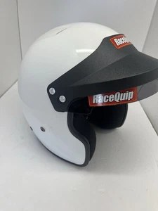 RaceQuip Racing Cruiser 2.0 Motorcycle Race Helmet White Small DOT Snell SA2010 - Picture 1 of 9