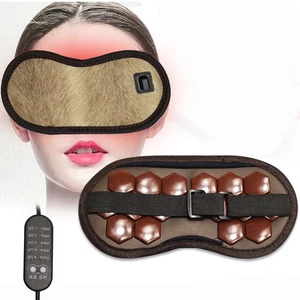 Tourmaline Massager Jade Stone Electric Eye Mask Massage Heat Therapy Germanium - Picture 1 of 17