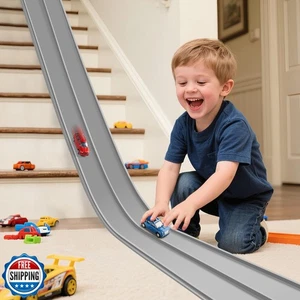 Flexible Race Track for Kids, 15ft ​​Flex Tracks Compatible with Hot Wheels a - Picture 1 of 5