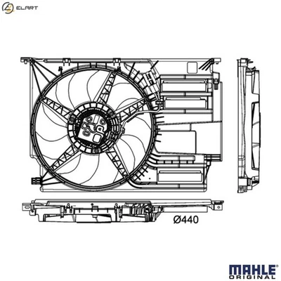 FAN ENGINE COOLING CFF 405 000P FOR MINI COUNTRYMAN CLUBMAN BMW 2/X/SUV/F39 1.5L - Image 1 of 4