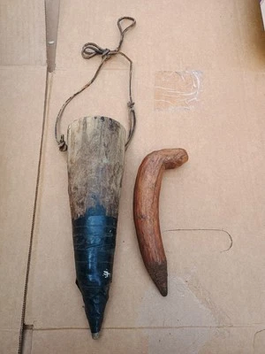 ANTIGUA MACETA BULBO TABACO HERRAMIENTA AGRÍCOLA TALLADA A MANO CAROLINA DEL NORTE AAFA Foto 1 de 4