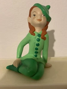 Vintage Christmas Ceramic Elf Pixie Figurine Shelf Sitter Holland Mold Girl 3.5” - Picture 1 of 5