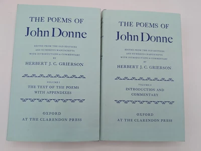 The Poems of John Donne (Volumes 1 and 2) by Herbert J C Grierson Oxford 1980 - Image 1 of 4
