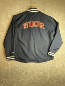 Syracuse University 1/4 Zip Windbreaker Blue Stitched Champion Men’s Large - Picture 1 of 14