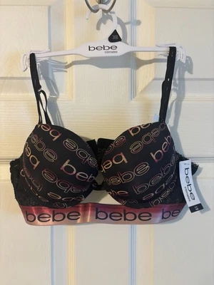 Womens NWT Bebe Sexy Push Up Longline Tag Free/Cut Out/Lace Bra Size 36B - Image 1 of 4