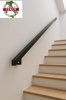 Corrimano in ferro Mod. Italia Lunghezze da 50 cm a 400 cm - nero opaco Foto 1 de 4