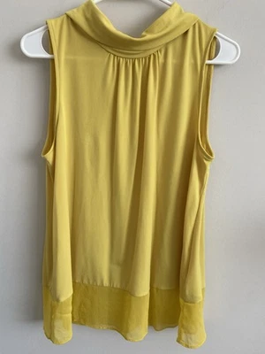 Ellen Tracy Amarillo Sin Mangas Cuello Alto Top Mujer Talla L Foto 1 de 4