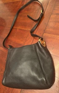 Michael Kors Crossbody Pebbled Schwarz Leder mit Gold Hardware - Bild 1 von 5