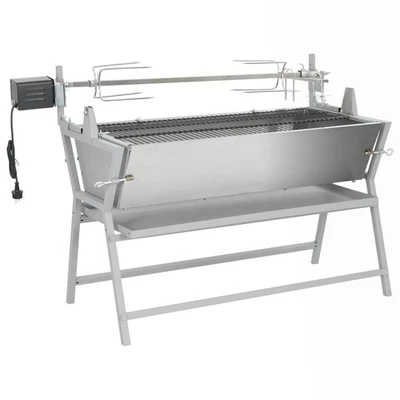 Barbecue Elettrico Ferro e Acciaio Inox Giardino Girarrosto Griglia BBQ vidaXL - Immagine 1 di 4