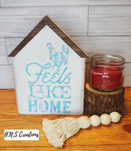 Feels Like Home House Shelf Sitter Wood - Picture 1 of 3