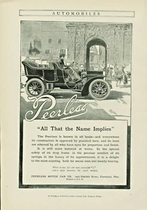Peerless Motor Car Company Cleveland Ohio 1907 pubblicità d'epoca vecchia pubblicità - Foto 1 di 1