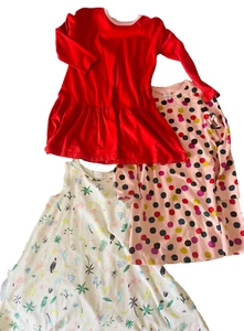 Hanna Andersson girls size 8/130 Lot of 3 Dresses - 2 Long Sleeve, 1 Tank Dress - Picture 1 of 2