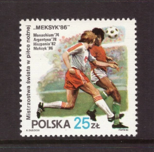 Poland 1986 Football World Cup MNH mint stamp - Image 1 of 1