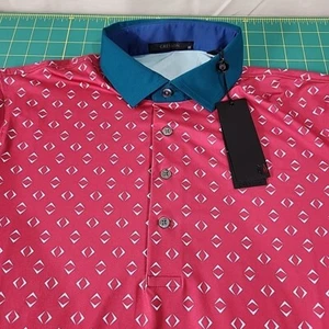 Greyson Polo Shirt Golf Performance NightFly Pattern Medium NWT$118 MFA22K35-616 - Picture 1 of 17