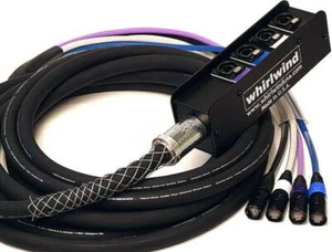 Conectores Neutrik Whirlwind MD04C5E100 4 canales 100 pies Cat5e Ethercon Data Snake - Imagen 1 de 2