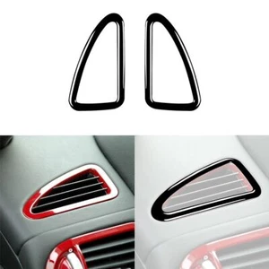 2Pcs Glossy Piano Black Dashboard Air Vent Outlet Cover Trim For Porsche Cayenne - Picture 1 of 14