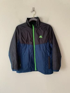 Adidas Kids Boy's Sz M (11-12Y) Climaproof Lightweight Full Zip Puffer Jacket  - Picture 1 of 7