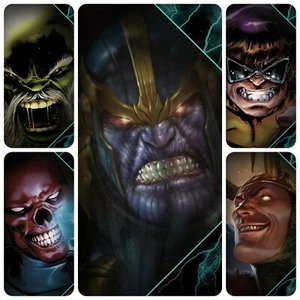 Topps Marvel Collect Digital - Faces of Evil Set statico con premi 34 carte - Foto 1 di 12