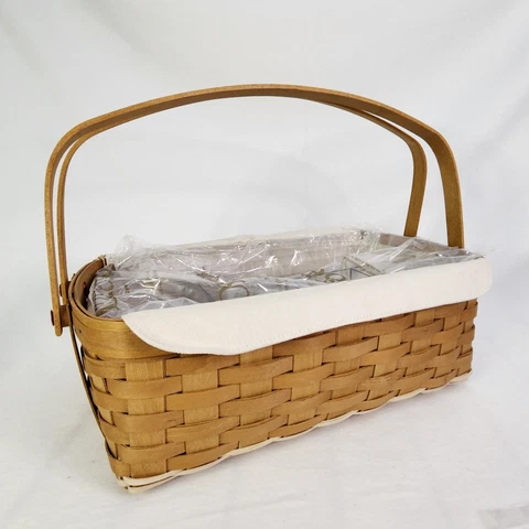 Longaberger 2009 All Together Basket+Flax Liner+Protector Family Signatures NOS Cover