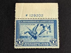 US $1 Department of Agriculture-Migratory Bird Hunting Stamp 1934 MNH Scott#RW1 - Picture 1 of 1