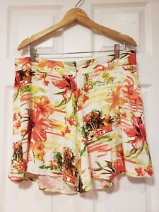 Margaritaville Tropical Floral Print Women's Shorts Sz Large