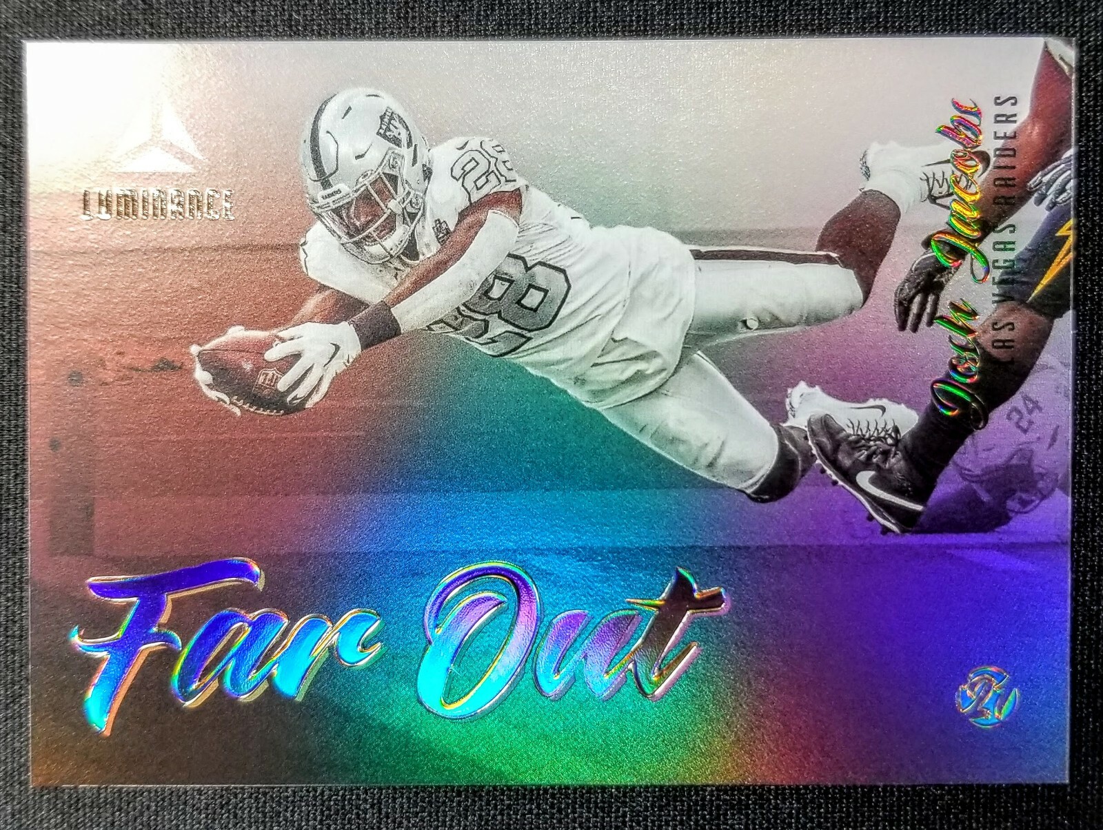 JOSH JACOBS 2021 PANINI LUMINANCE FAR OUT INSERT LAS VEGAS RAIDERS NFL
