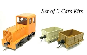 On30/Oe Scale Aru-Model Mine Diesel Locomotive & Open Wagons Kit 0e Narrow Gauge - Picture 1 of 9