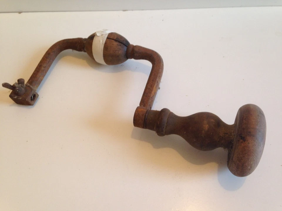  OLD TOOL, OUTIL ANCIEN, vilebrequin,chignole, perceuse à main  4 - Photo 1/1