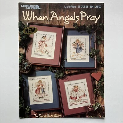Leisure Arts Leaflet 2732 When Angels Pray Cross Stitch Pattern Sandi Gore Evans - Image 1 of 2