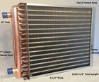 15x21 Water to Air Heat Exchanger~~1' Copper Ports w/ EZ Install Front Flange