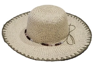 Linea by Louis Dell'Olio Verano Jardinería Cuentas Ala Ancha Sombrero Playa Sol Boho - Imagen 1 de 11