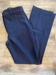 Pantalones Express Super Suave Sarga Corte Bota Tiro Alto Azul Rayas Para Mujer Talla 4P - Imagen 1 de 12