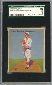 1933 Goudey Byrne James #208 SGC 3 P1363 - Picture 1 of 2