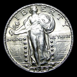 1929-S Standing Liberty Quarter Silver ---- Gem BU+ FH Condition Coin ---- #587T - Picture 1 of 5