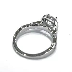 Anello di Fidanzamento 0,75 CT Scintillante Taglio Tondo Diamante Oro Bianco 14K I/SI1 - Foto 1 di 4