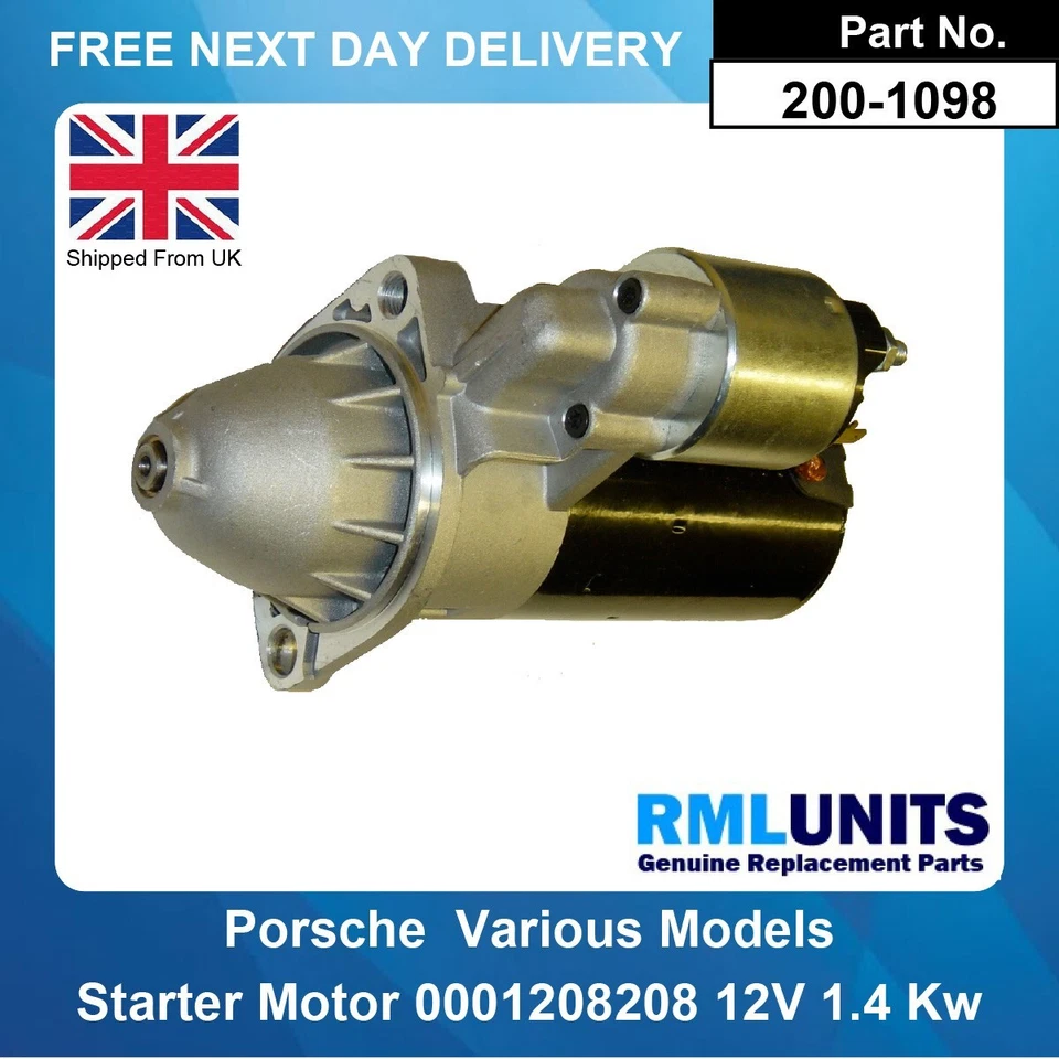Motor De Arranque Para Porsche 0001208208 0001208009 0001208056 0001208058 Foto 1 de 4