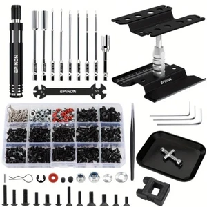 520pcs RC Car Repair Tool Set with 360 Stand Screwdriver for 1/8 1/10 1/12 Scale - Picture 1 of 7