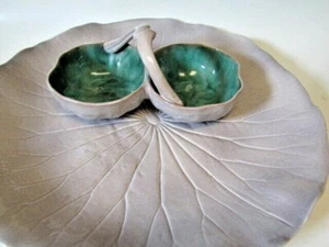 Vintage Mid Century Stangl Large 2 piece Platter & Divided Serving Bowl w Handle - Picture 1 of 7