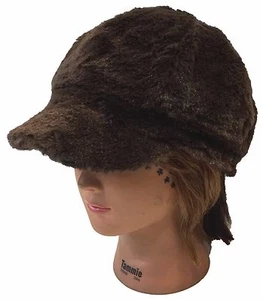 Lady Women Men Russian Cossack Style 8 Panel Faux Fur Baseball Hat Cap - Picture 1 of 12