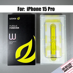 Screen Protectors for iPhone 15 Pro - 2x HD Clear Glass w/ Install Tray | WSKEN* - Picture 1 of 5