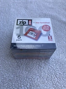 Iomega Zip Disks 100MB 6 Pack New & Factory Sealed Super Floppy Multicolor Mac - Afbeelding 1 van 5