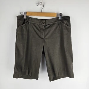 Witchery Shorts Womens 12 Green Cotton Blend Flat Front Casual Walking Summer - Picture 1 of 6