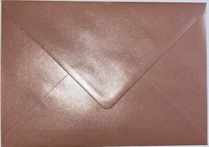 C5 ORO ROSA PERLA Sobres Colores-Invitaciones Fiesta Artesanal Tarjeta de Felicitación x10 - Imagen 1 de 1