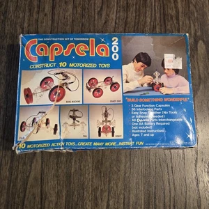 Juego de construcción motorizada Capsela 200 vintage - faltan piezas - Imagen 1 de 15