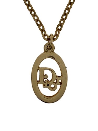 Collana Christian Dior con logo ovale Top donna donna GLD